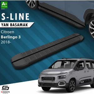 Citroen Berlingo 3 S-Line Siyah Yan Basamak 203 Cm 2018 Üzeri A+ Kalite