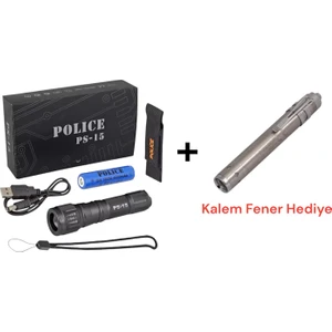 Ps-15 Cree Şarjlı El Feneri Doktor Feneri Hediyeli