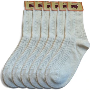 Yünlü Gemoetrik Desenli Boyasız 6 Çift Erkek Kalın Kışlık Çorap