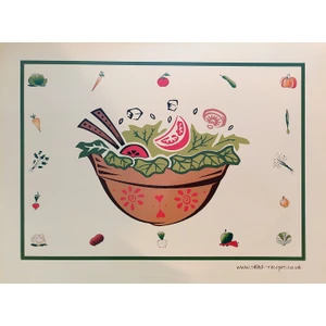 Funny Design Tepsili Diz Minderi - Salad