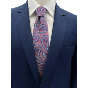 Kırmızı Mavi Şal Desen Kravat