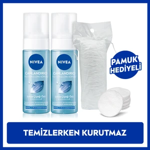 Canlandırıcı Yüz Temizleme Köpüğü 150ml, Lotus Çiçeği Özü, Pamuk Hediyelİ, X2 Adet