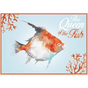 Funny Design Tepsili Diz Minderi - Red Fish