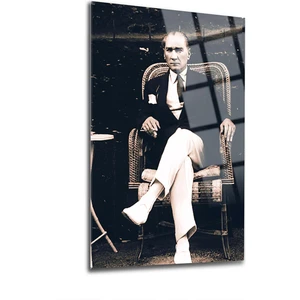 Atatürk 4mm Kırılmaz Temperli Yüksek Çözünürlüklü Cam Tablo