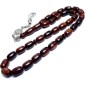 Tesbih Rüyası Katalin Tesbih Kahverengi Dik Damarlı Kapsül Kesim Alpaka Kam?