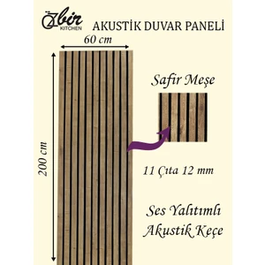 Özbir Mobilya Safir Meşe Akustik Duvar Paneli 60X200 Ahşap Duvar Paneli
