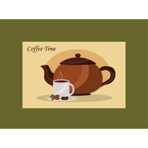 Funny Design Tepsili Diz Minderi - Coffee Time