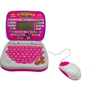Uzman İthalat Oyuncak Eğitici Laptop Türkçe-Ingilizce 100 Fonksiyonlu Pembe