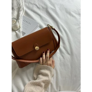 Vintage Taba Baget Omuz Çantası