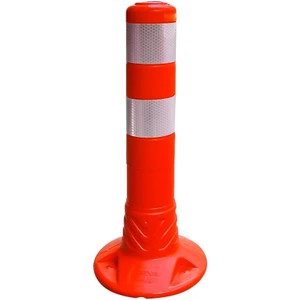 Kkdstock Esnek Otopark Dubası Plastik Yol Şerit Ayırıcı Trafik Dubası 45 cm Reflektörlü Delinatör
