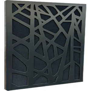 50*50 cm Ahşap Difüzör Akustik Panel Siyah Desen