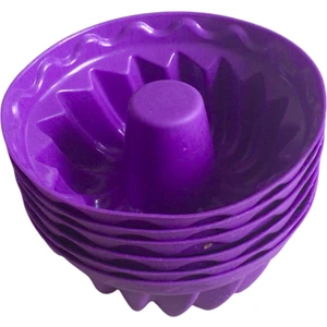 Bybirgül Mor 12LI Silikon Mini Kek Kalıbı,muffin Kalıbı ,airfryer Kalıbı 12 Adet