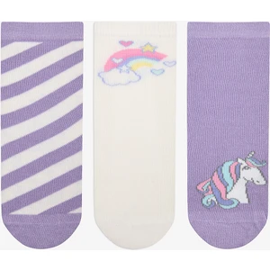Kız Çocuk Unicorn Çok Renkli 3lü Soket Çocuk