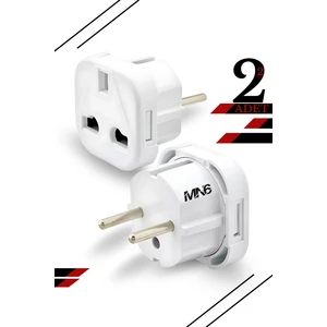 M04 Priz Dönüştürücü/2 Adet/a-Kalite Fiş Çevirici Adaptör-Şarj Aleti Fiş Dönüştürücü