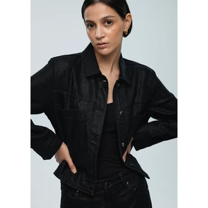 Tanya Iconic Gri Işıltılı Jean CEKET1110477-88595