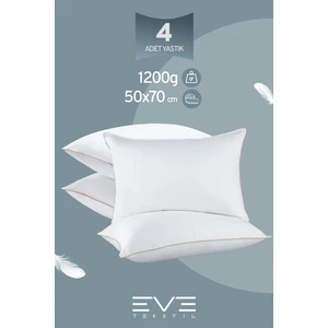 Eve Tekstil 4 Adet Yellow Dream Serisi Fermuarlı Antialerjik Silikon Elyaf Dolgulu Yastık 50 x 70 cm  1200GR
