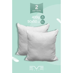 Eve Tekstil 2 Adet Diamant Plus Kare Kırlent Yıkanabilir Antialerjik Silikon Elyaf Yastık 40 x 40 cm  400 gr