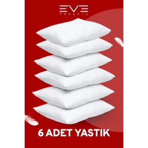 6 Adet Micro Silikon Elyaf Nonwoven Yıkanabilir Antialerjik Ev ve Hotel Yastık 50X70CM 700 gr