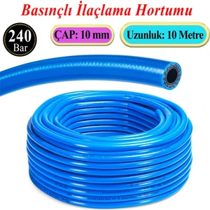 Basınçlı İlaçlama Hortumu 240 Bar 10 mm 10 Metre Ağaç Bitki Yaprak Sebze Meyve Tarım Ziraat Hortum