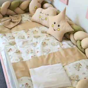Kista Baby Montessori Bebek Uyku Seti Örgü Yan Korumalı Uyku Seti 90x190 100x200 Koala