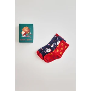Katia & Bony Çocuk 3'lü Yılbaşı Kutulu Soket Çorap