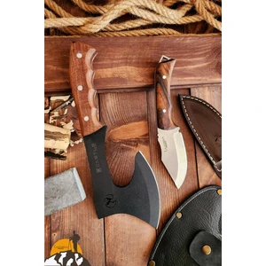 2 Li Outdoor Balta Bıçak Kamp Baltası Bıçağı Budama Baltası Ceviz Sap