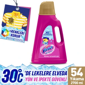 Oxi Action Multipower Renkliler İçin Sıvı Deterjan Güçlendirici ve Leke Çıkarıcı 2700 ml