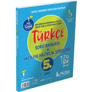 Muba Yayınları 5. Sınıf Türkçe Soru Bankası + Yazılıya Hazırlık Soruları 2'Si 1 Arada