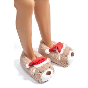 Duman Kadın,Garson Boy Hayvanlı Panduf Kahverengi 36/41 CC0575