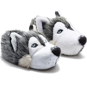 Husky Erkek Hayvanlı Panduf Gri 40/45 CC0530