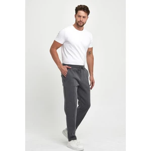 Üçiplik Şardonlu Arka Cep Detaylı Erkek Tek Alt Eşofman