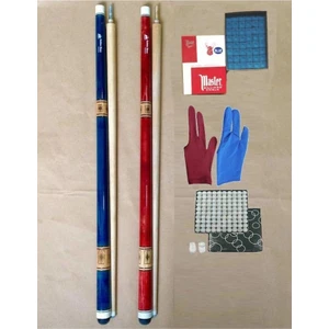 Bilardo Istakası (Kingcue) 2 Adet + Tebeşir 12 Adet + Istaka Ucu 10 Adet + Eldiven 2 Adet