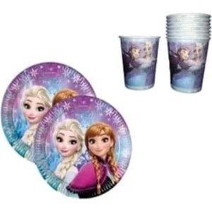 Frozen Elsa Tabak- Bardak 8'li Set
