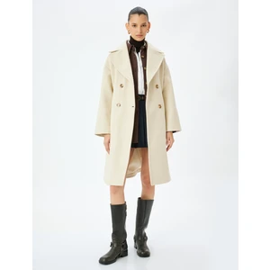 Kruvaze Oversize Uzun Kaşe Kaban