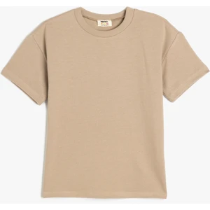 Kısa Kollu Bisiklet Yaka Pamuklu Basic T-Shirt