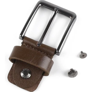 Yedek Kemer Tokası  Hakiki Deri 4 cm Kahverengi