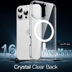 Apple iPhone 16 Pro Max Kılıf Redclick Magsafe Şarj Özellikli Şeffaf Tek Kamera Çerçeveli Porto Kapak