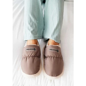 Dark Plum Parachute Women Slipper Kadın Günlük Ev Pandufu Par-Kkm Kahverengi