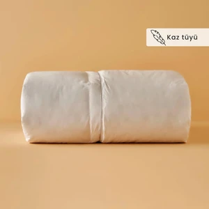 Bella Maison Diamond Kaz Tüyü Çift Kişilik Yorgan Beyaz (195x215 cm)