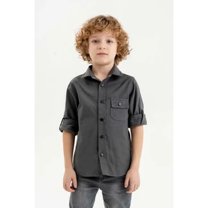 Gold Class Kidswear Cepli Katlanabilir Kol Erkek Çocuk Gömlek