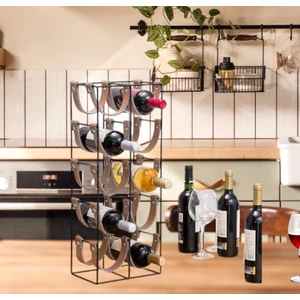 10 Lu  Modern Dekoratif Deri  Şarap Viski Şampanya Wine Rack Drink Içki Standı