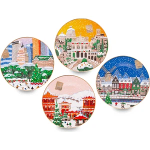 New Year Countries 4'Lü Pasta Tabağı 20 Cm