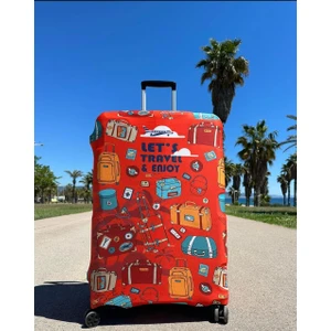 Valiz Kılıfı Bavul Kılıfı Likralı Esnek Kumaş ve Dayanıklı Valiz Kılıfı BYZ-VK12