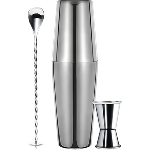3 Parça Avantajlı Kokteyl Set Boston Shaker 750 ml