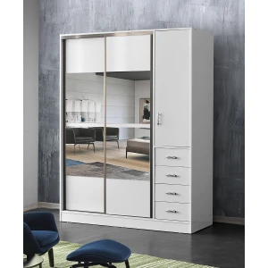 Samara Sürgülü Kapaklı Şifonyerli Gardırop 160  cm