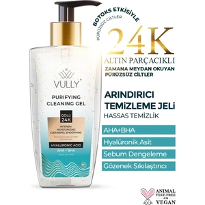 24K Altın Parçacıklı Arındırıcı Nemlendirici Gözenek Sıkılaşyüz Temizleme Jeli 200 ml