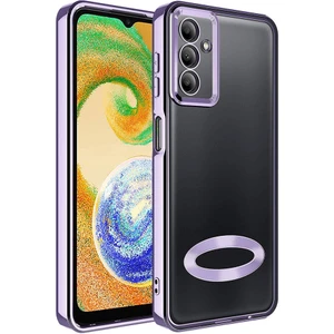 ZORE Galaxy A05S Kılıf Kamera Korumalı Logo Gösteren  Omega Kapak-Lila