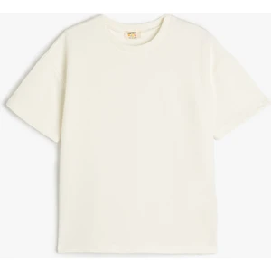 Kısa Kollu Bisiklet Yaka Pamuklu Basic T-Shirt