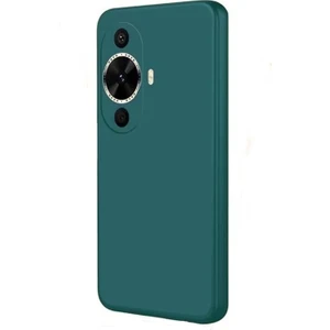 Huawei Nova 11 Ultra Kılıf Mara Lansman Silikon Mat Soft Kamera Korumalı Yeşil