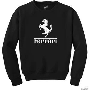 Ferrari Logo Siyah Sweatshirt